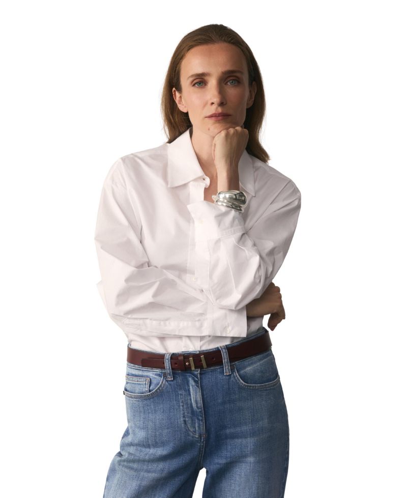 Women's Claudia Cotton-Blend Oversized Long-Sleeve Button-Down Shirt