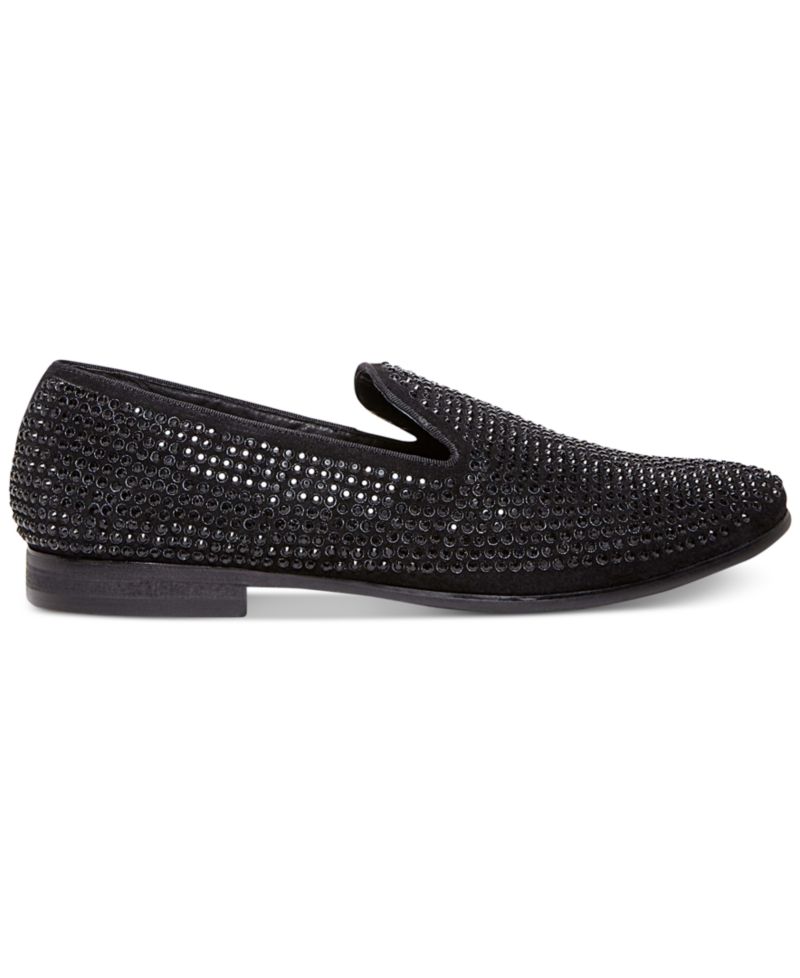 Men's Caviar Rhinestone Smoking Slipper