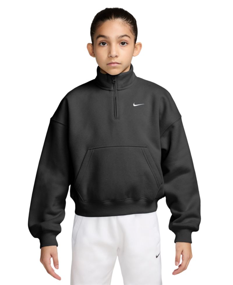 Girls' 7-16 Sportswear Studio Fleece Oversized Quarter-Zip Sweatshirt