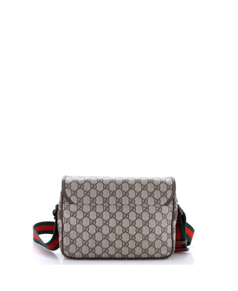 Small Web Buckle Messenger Bag GG Coated Canvas
