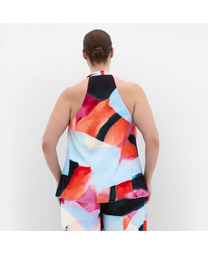 Women's Chloe Aspect Print Cowl Neck Top
