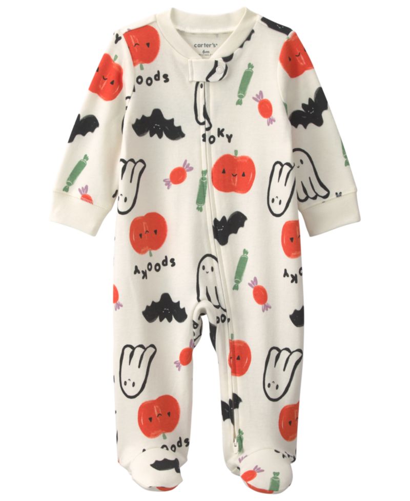 Baby Boys' and Baby Girls' Halloween 2-Way Zip Sleep & Play
