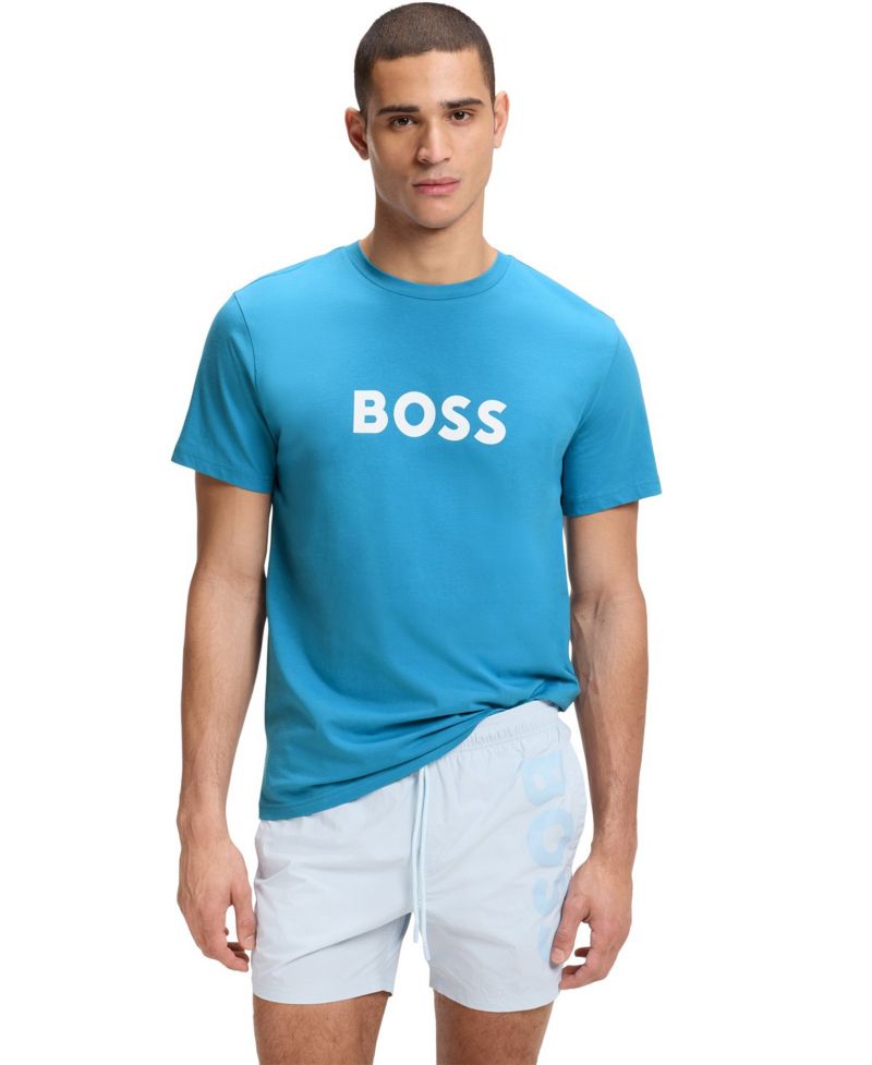 Men's Cotton-Jersey Logo Print T-Shirt