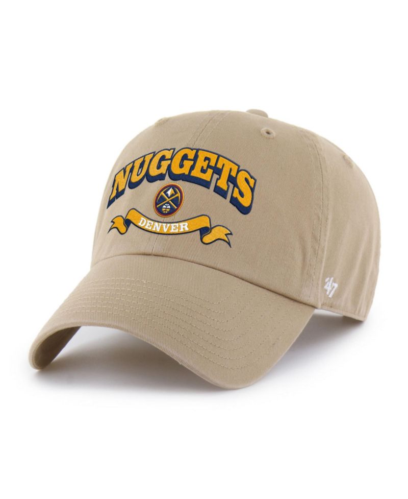 Men's '47 Khaki Denver Nuggets Fast Break Chase Region Clean Up Adjustable Hat