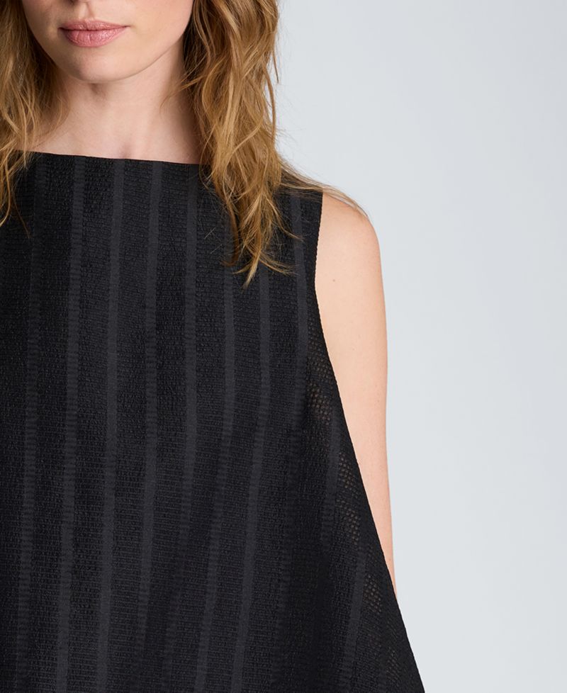Women's Boat Neck Bubble Hem Mini Dress