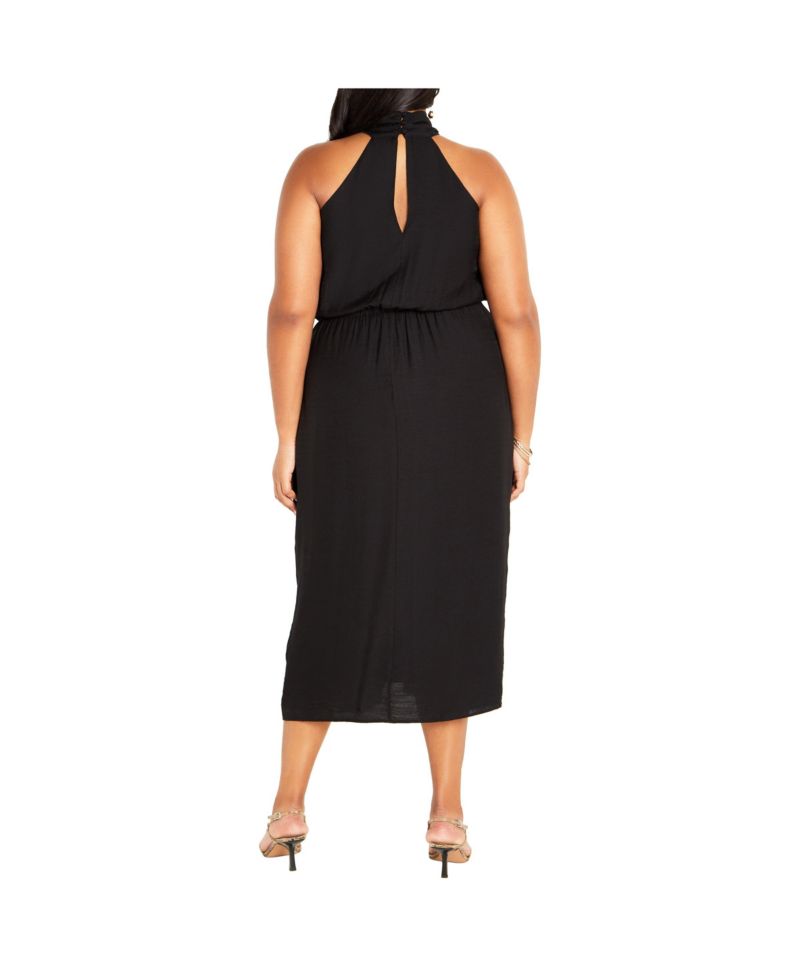 Women's Briella Halter Twist Front Midi Dress
