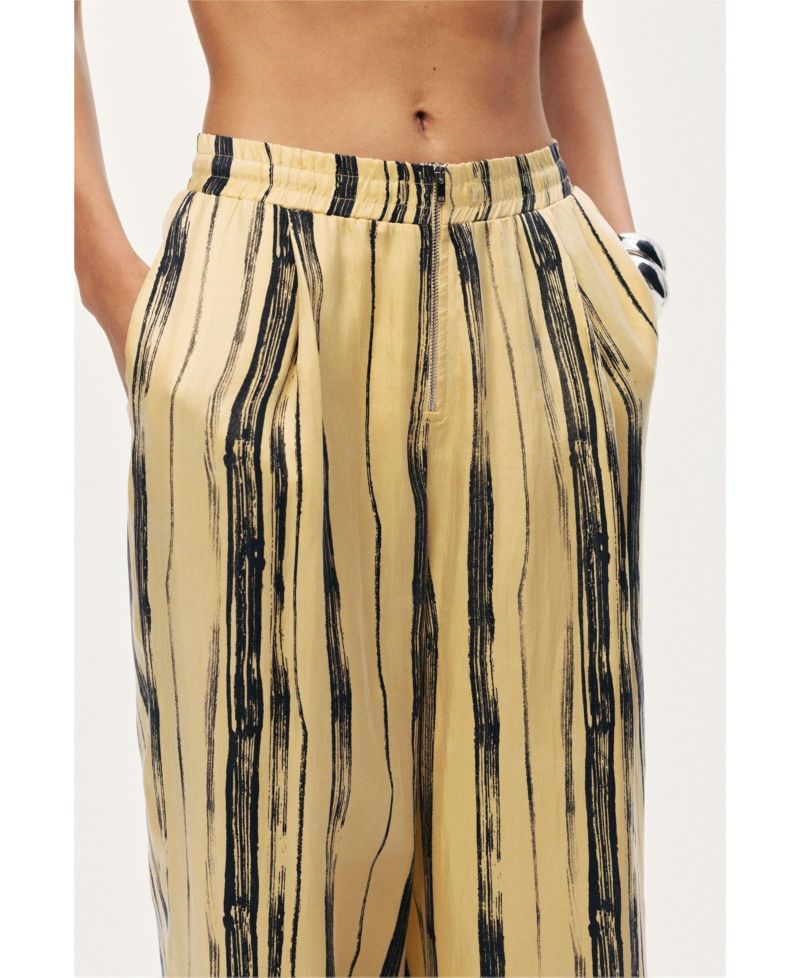 Women's Striped Wide-Leg Pants