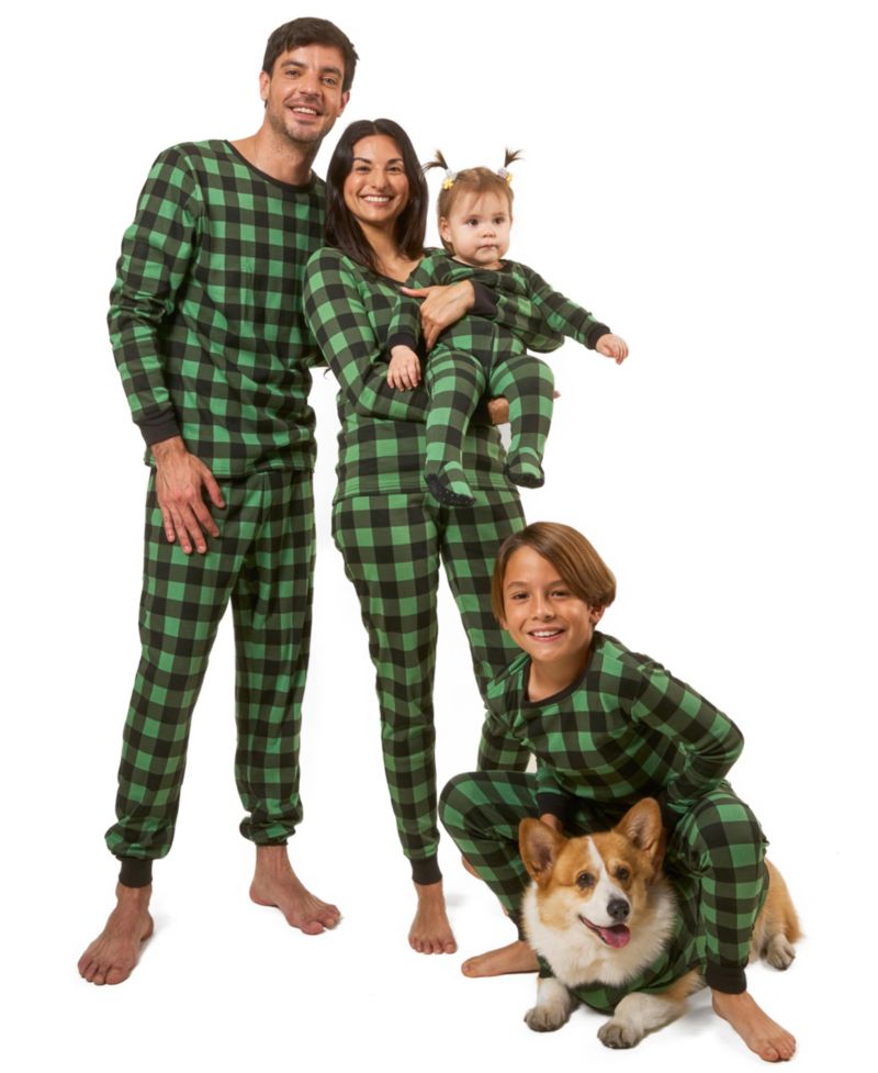 Toddler Footed Cotton Plaid Holiday Pajamas