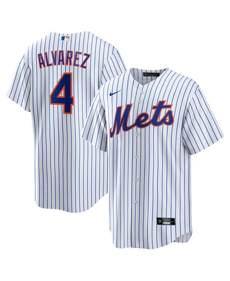 Men's Francisco Alvarez White New York Mets Replica Player Jersey