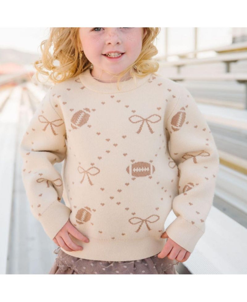 Baby Girls Football Trellis Sweater