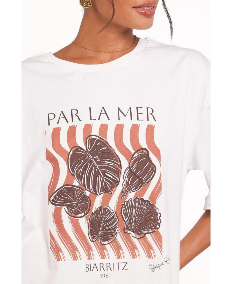 Women's Par La Mer Oversized-Graphic Tee