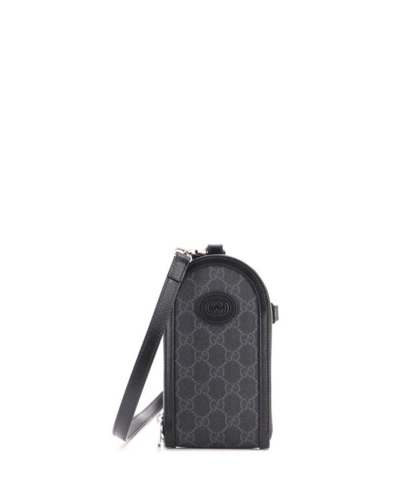 Mini Interlocking G Patch Phone Crossbody Bag GG Coated Canvas