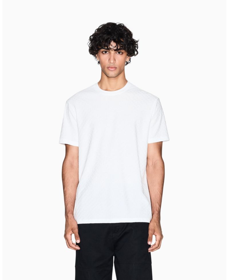Men's Mercerized Jacquard Allover Logo T-Shirt