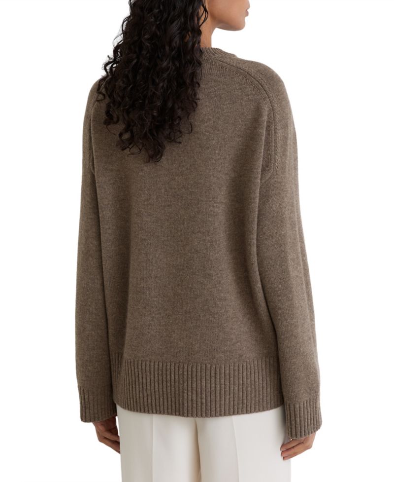 Women's Riley Wool-Cashmere Raglan Crewneck Sweater
