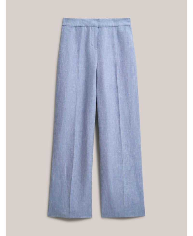 Women's Estella Mid-Rise Wide-Leg Linen Trousers