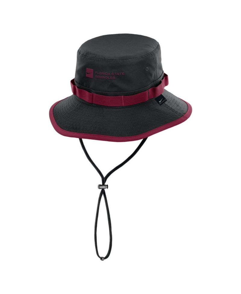 Men's Black Florida State Seminoles 2026 Sideline Apex Boonie Bucket Hat