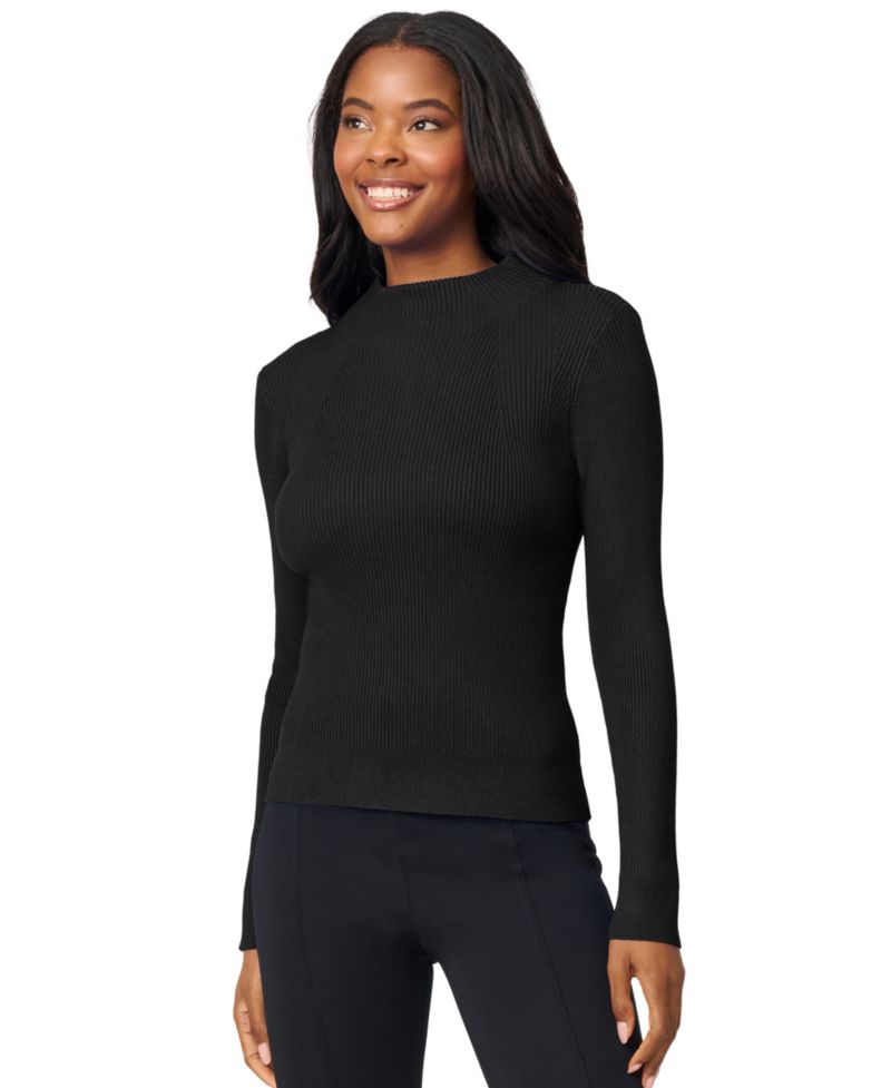 Women's Mock-Neck Rib-Knit Sweater