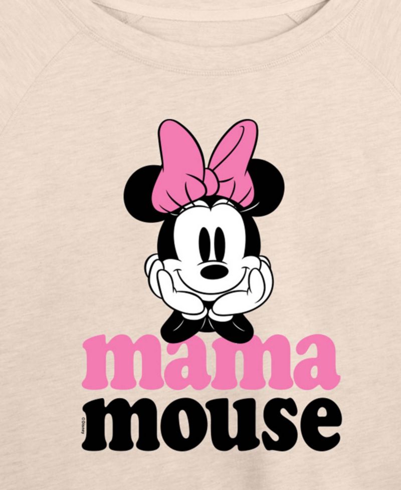 Plus Size Disney Mama Mouse Minnie French Terry Long-Sleeve T-Shirt