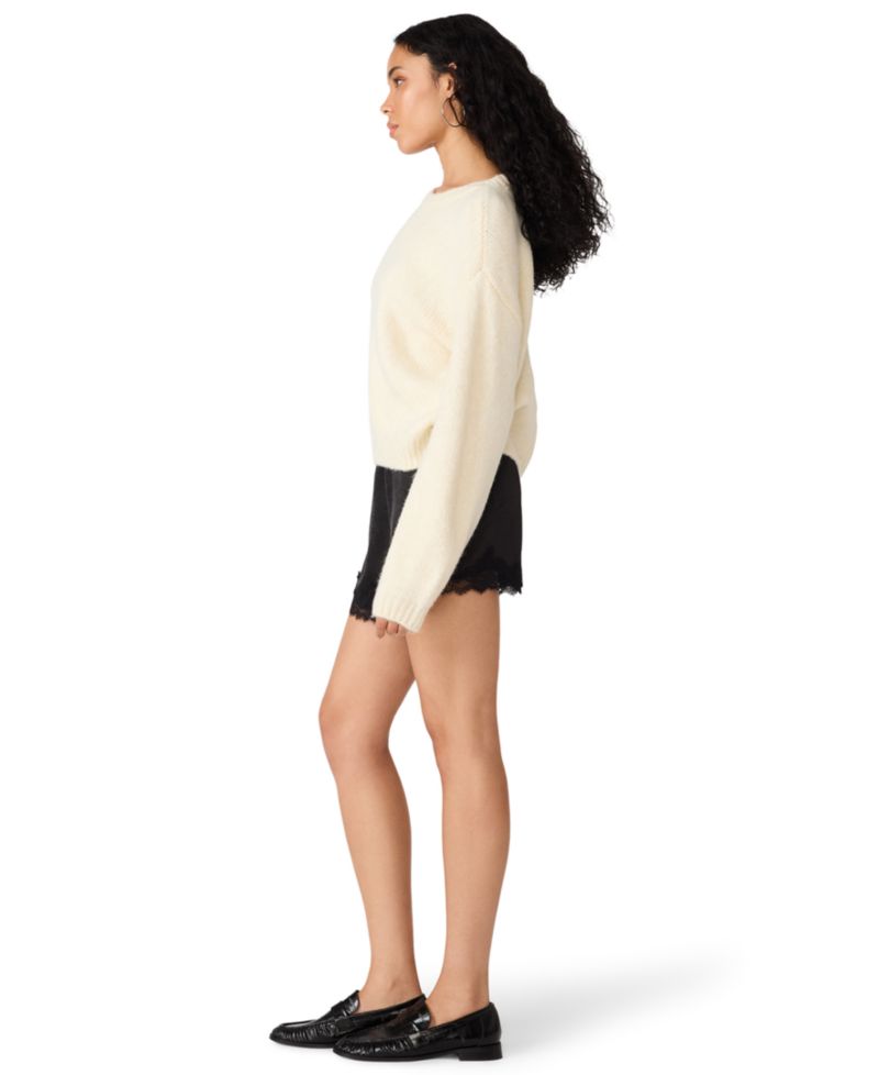 Women's Carmen Crewneck Fuzzy-Knit Sweater