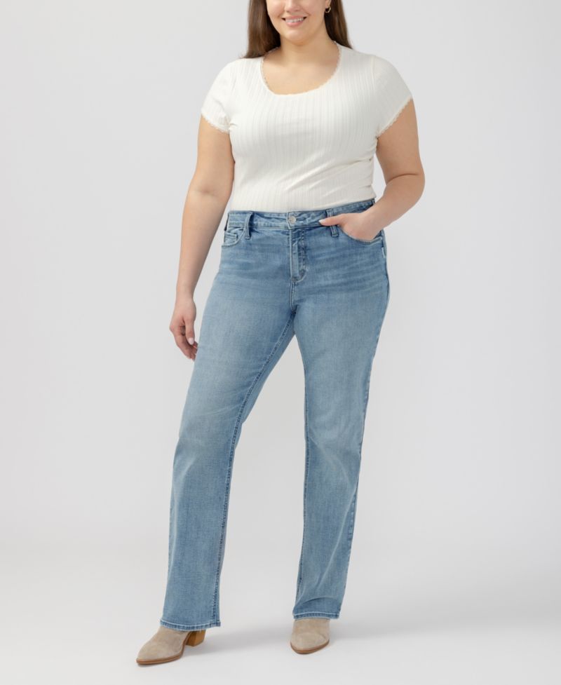 Plus Size Elyse Mid-Rise Bootcut Jeans