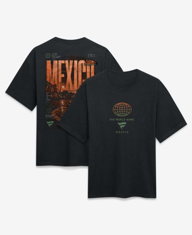 Men's Black Mexico Streets Of The World Heavyweight T-Shirt