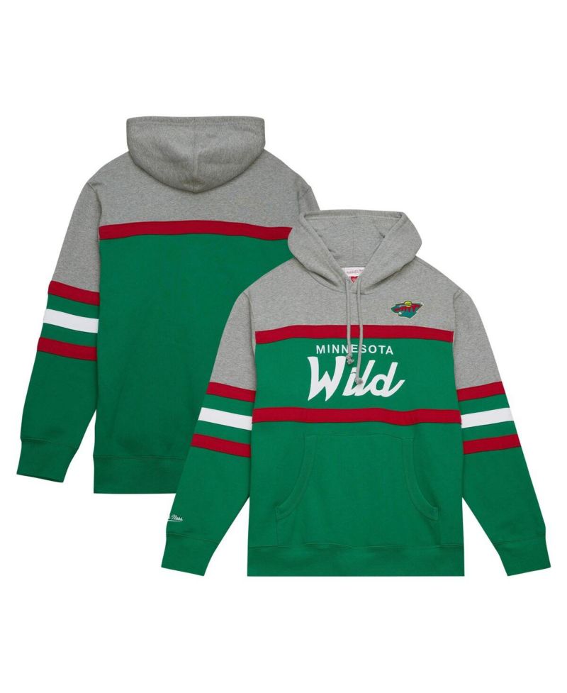 Men's Green, Gray Minnesota Wild Head Coach Pullover Hoodie