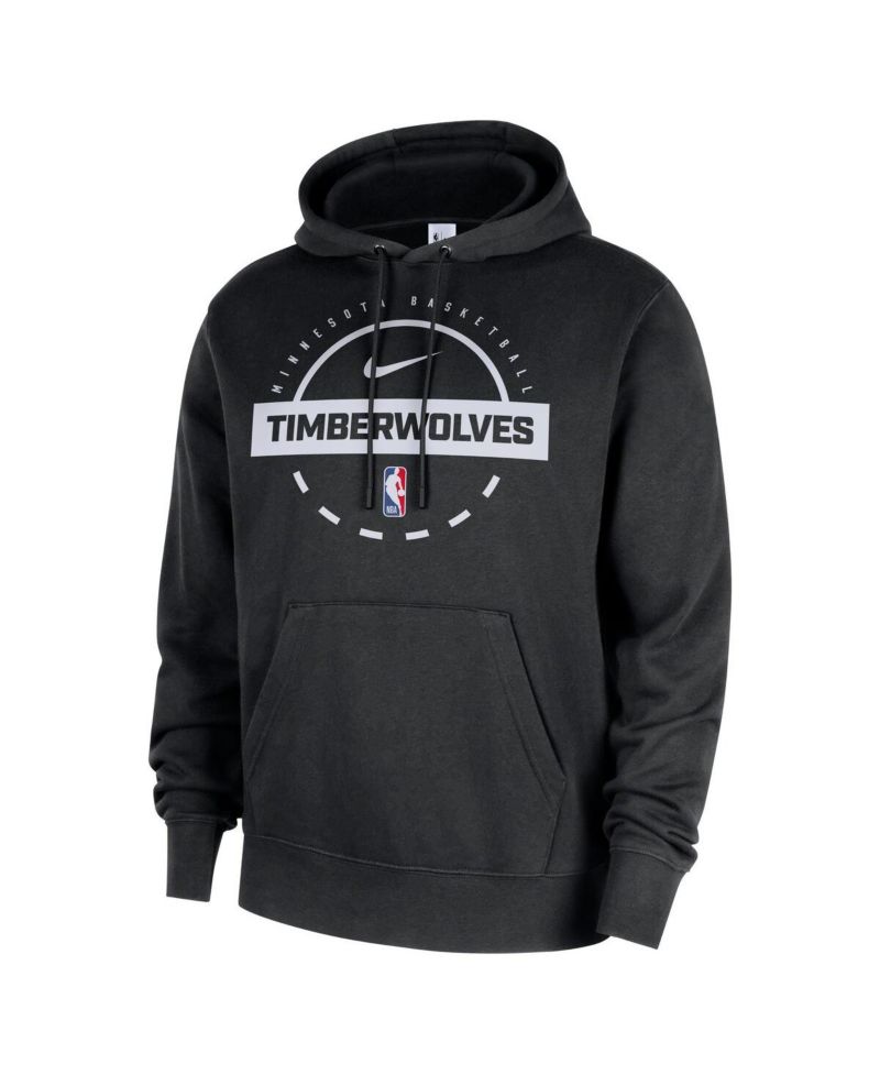Men's Black Minnesota Timberwolves 2025/26 Authentic Practice Club Pullover Hoodie
