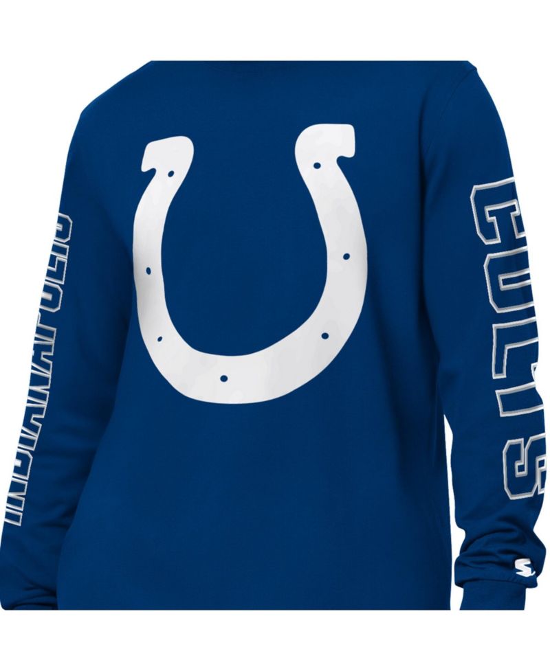 Men's Royal Indianapolis Colts Clutch Hit II Long-Sleeve T-Shirt