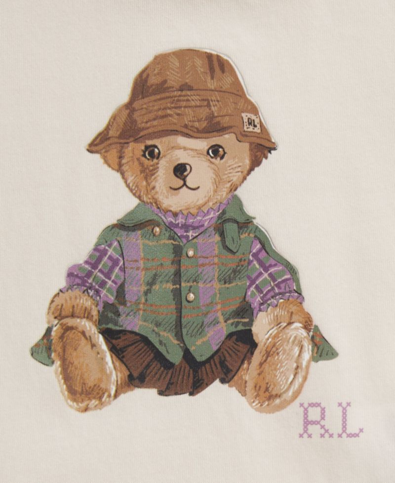 Baby Girls' Polo Bear Jersey Peplum T-Shirt and Leggings, 2-Piece Set