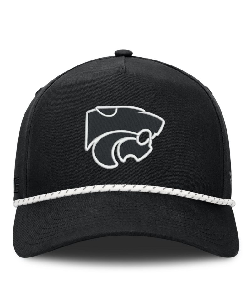Men's Black Kansas State Wildcats Undertone Rope Adjustable Hat