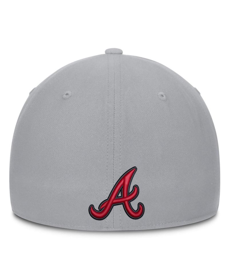 Men's Gray Atlanta Braves Primetime Rise Dri-FIT Flex Hat