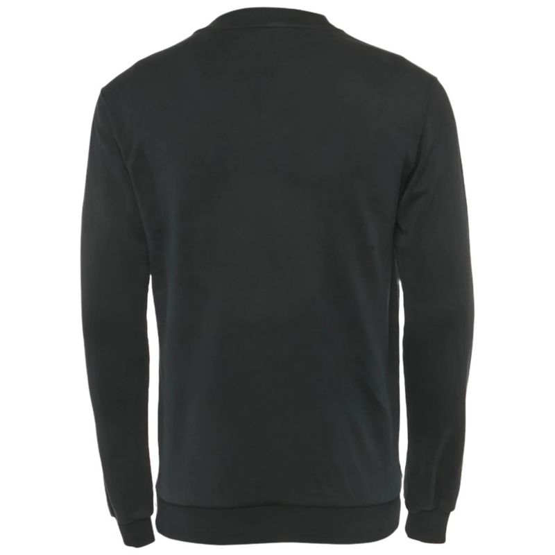 Men's Black Logo Embroidered Cotton Sweatshirt