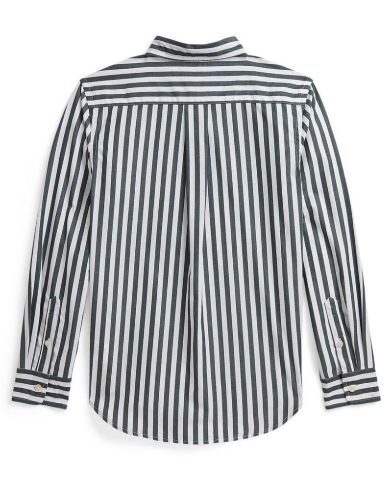 Boys' 8-20 Striped Cotton Poplin Shirt