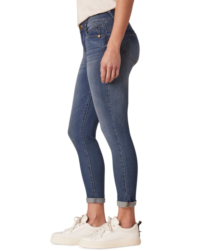 Petite Mid-Rise Cuffed Ankle Jeans