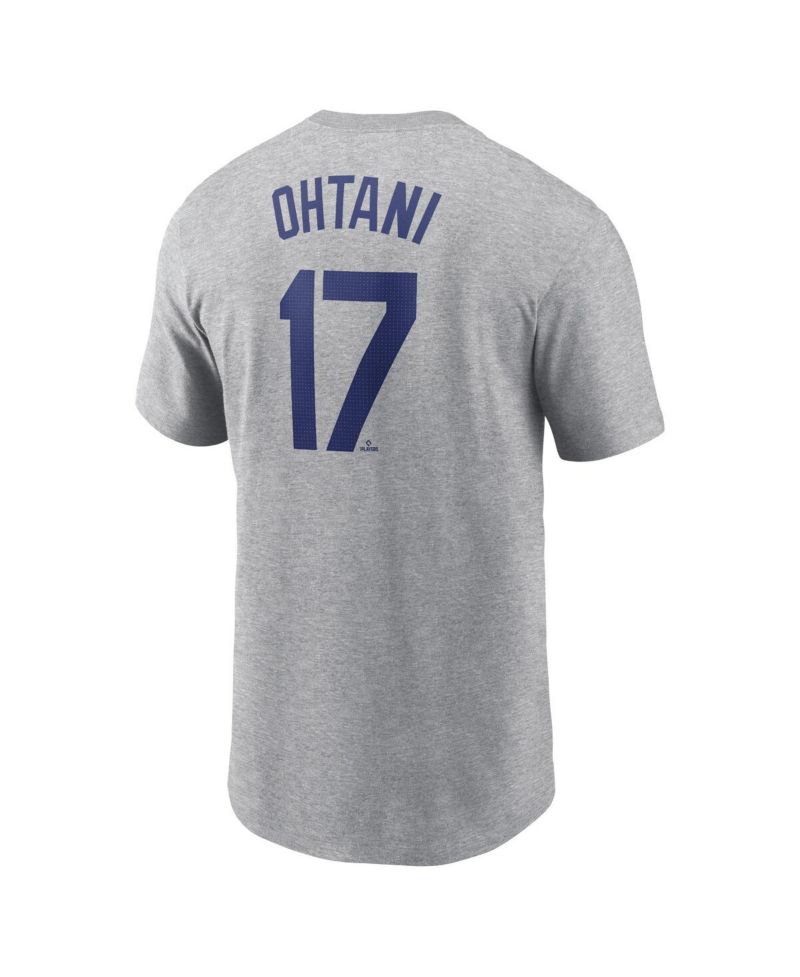 Men's Shohei Ohtani Gray Los Angeles Dodgers 2024 Fuse Name & Number T-Shirt