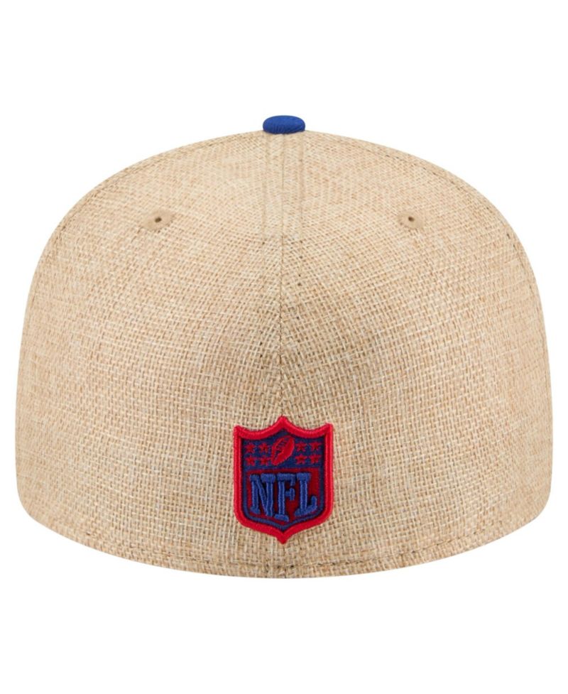 Men's Natural/Royal New York Giants Pre-Curved Twine 59FIFTY Fitted Hat