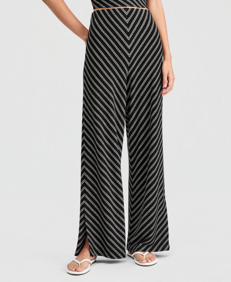 Women's Striped Pull-On Pants