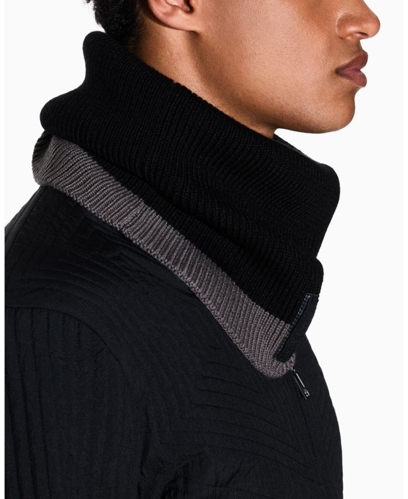 Men's Cozy Lab Ribbed Color Block Scarf