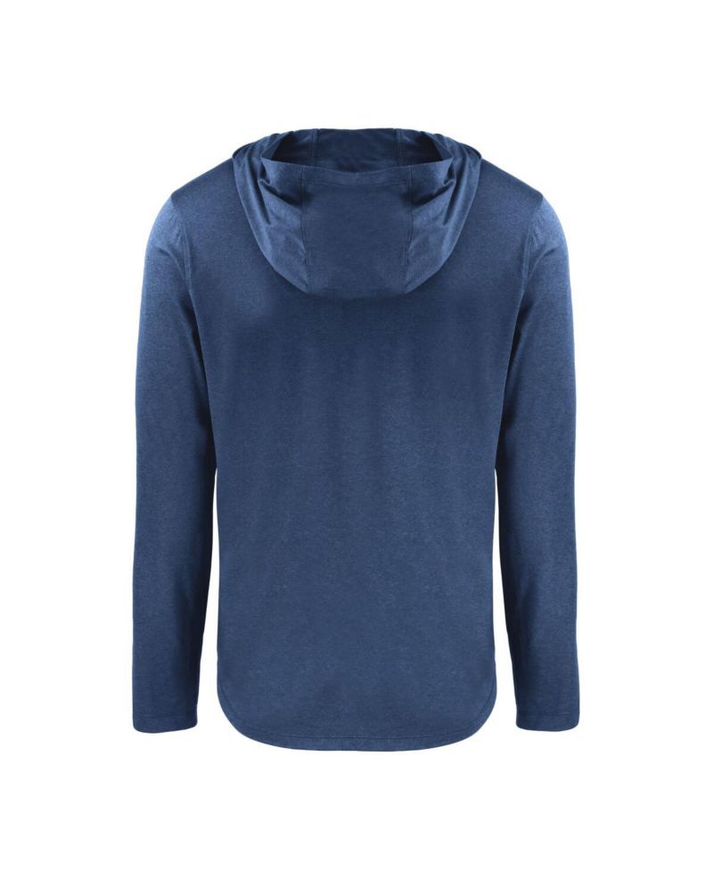 Men's Navy Milwaukee Brewers Coastline Epic Comfort Eco Hoodie Long Sleeve T-Shirt