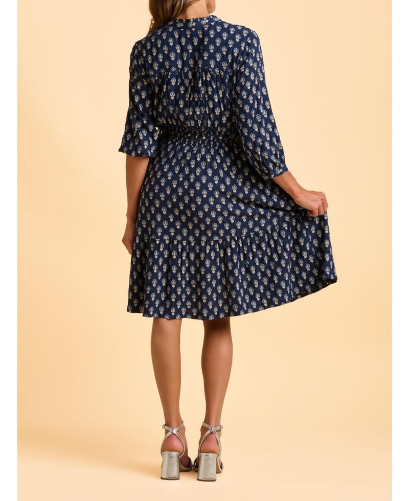 Women's Alpine 3/4 Sleeve Drawstring Waist Dress
