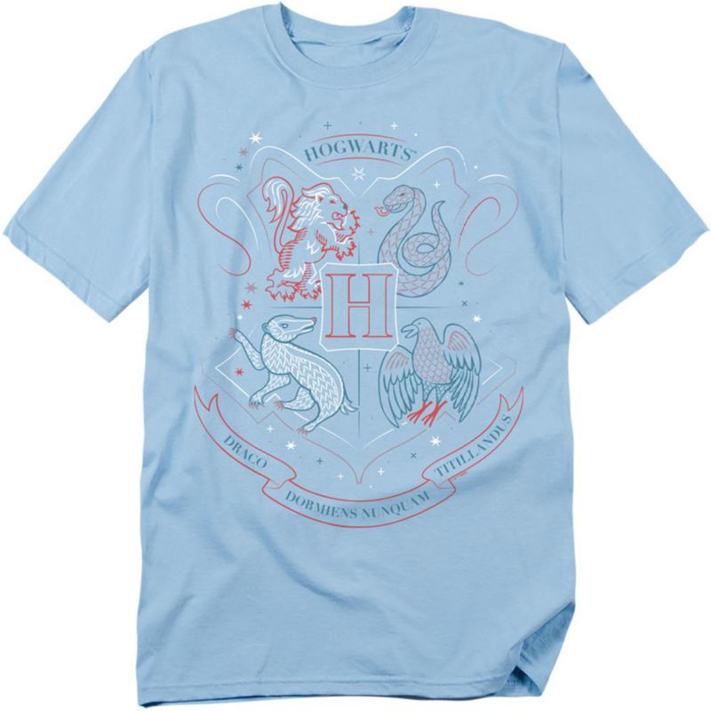 Men's Hand Drawn Hogwarts Shield T Shirt