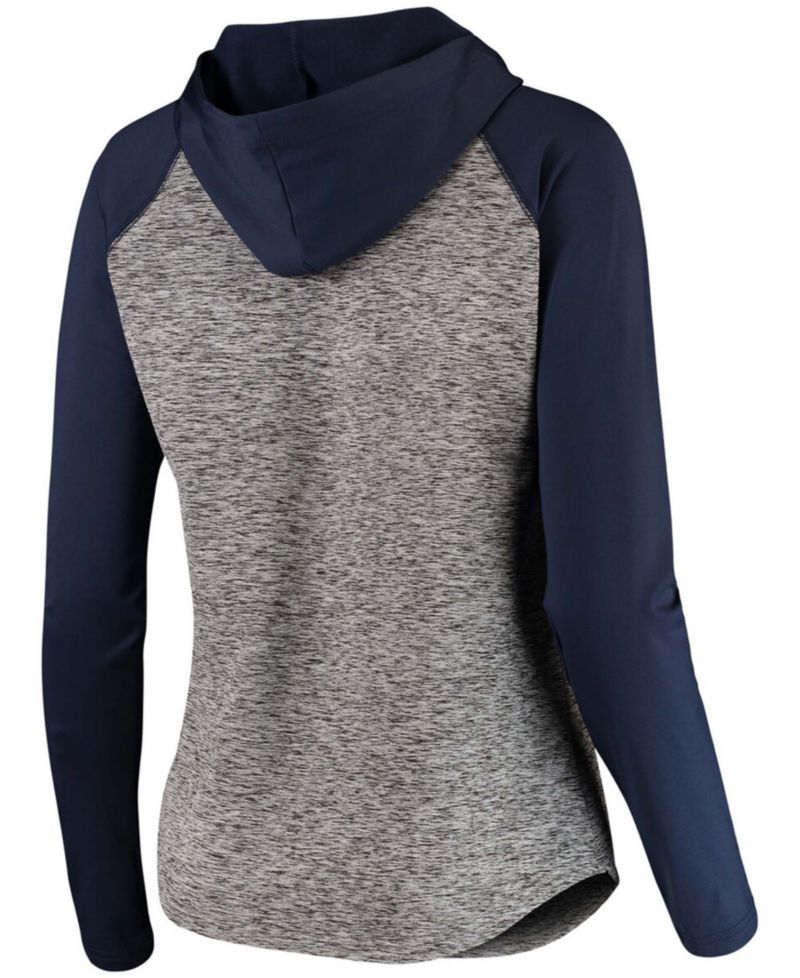Women's Heathered Gray-Navy Tennessee Titans Championship Ring Pullover Hoodie