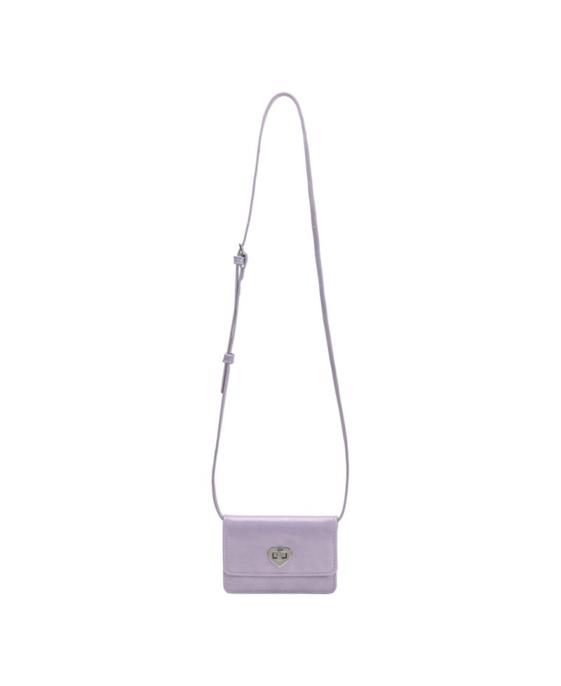 Mini Heart Leather Card Holder Sling Handbag