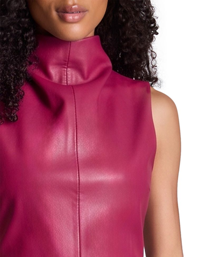 Women's High-Neck Hourglass Sleeveless Mini Dress