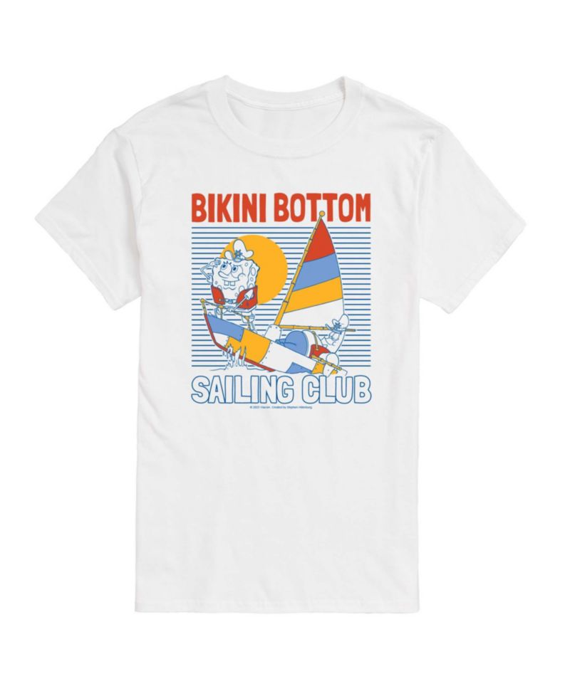 Men's Spongebob Squarepants Bikini Botton Sailing Club Graphic T-Shirt