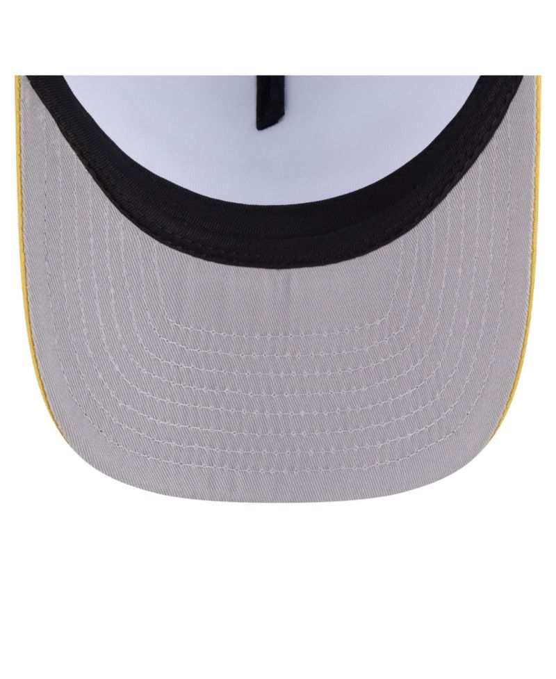 Men's White/Gold Pittsburgh Pirates Foodie A-Frame 9FIFTY Trucker Snapback Hat