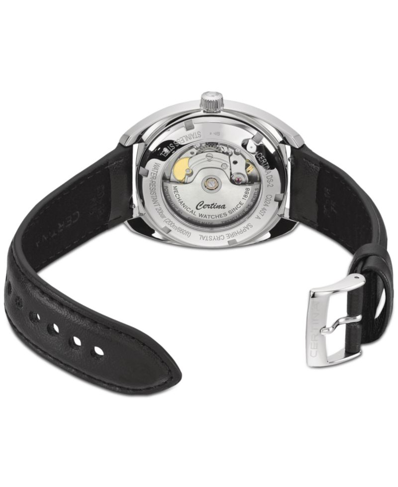 Men's Swiss Automatic DS-2 Black Synthetic Strap Watch 40mm