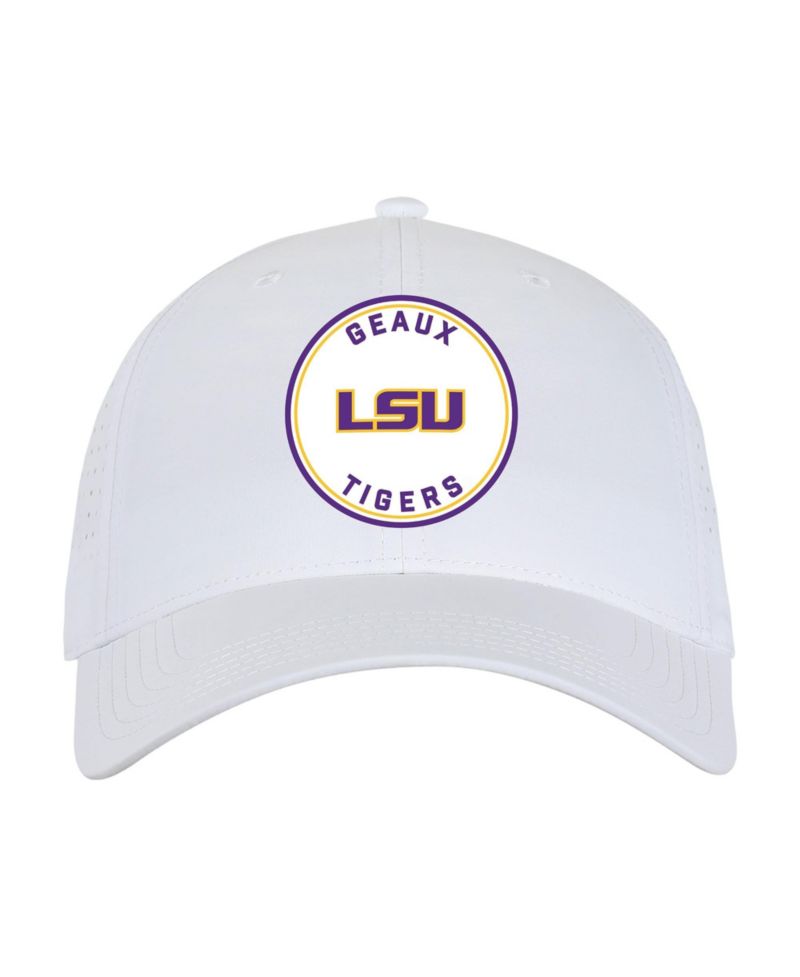 Men's and Women's White LSU Tigers Brezo Adjustable Hat
