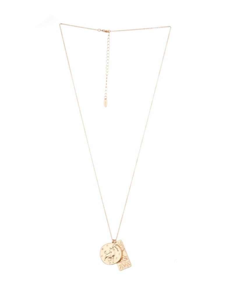 Women's Zodiac Double Charm Necklace