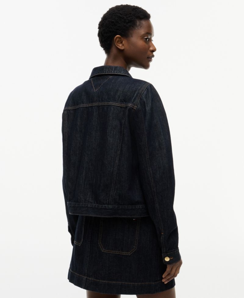 Women's Cotton Collared Denim Jacket